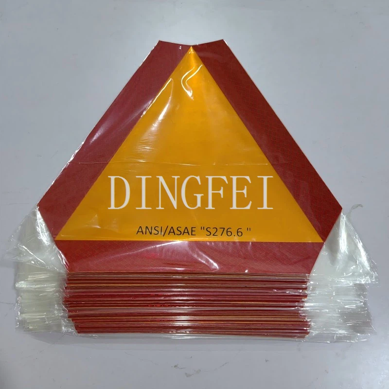 Orange Slow Moving Vehicle Sign Sticker